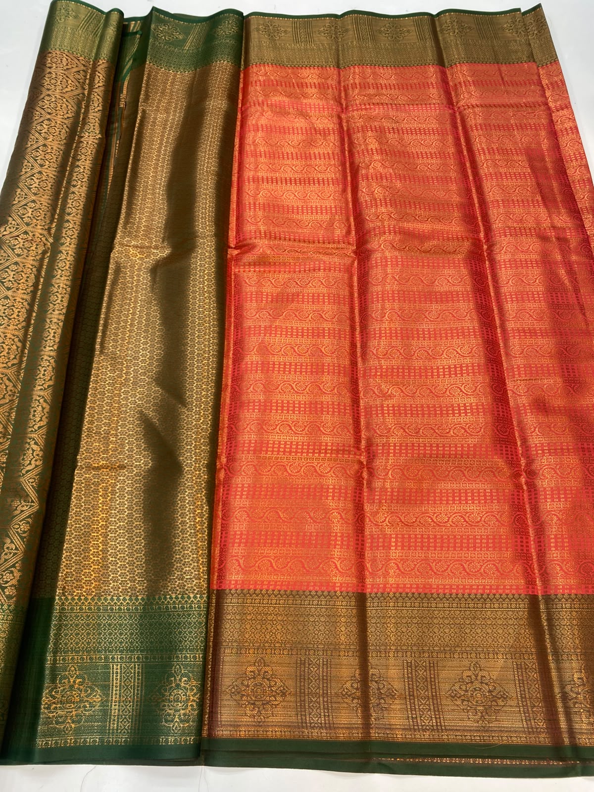 Semi Silk Broket Saree (3403D-R22)