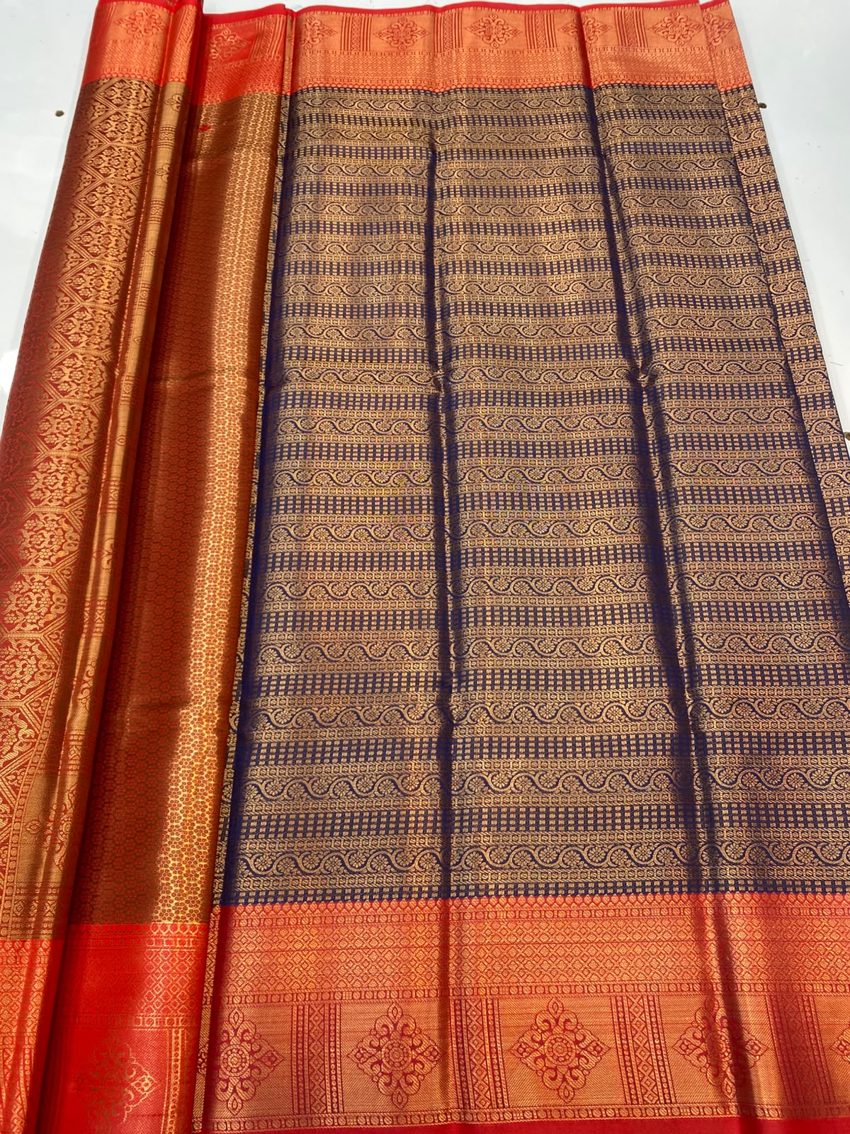 Semi Silk Broket Saree (3403D-R22)