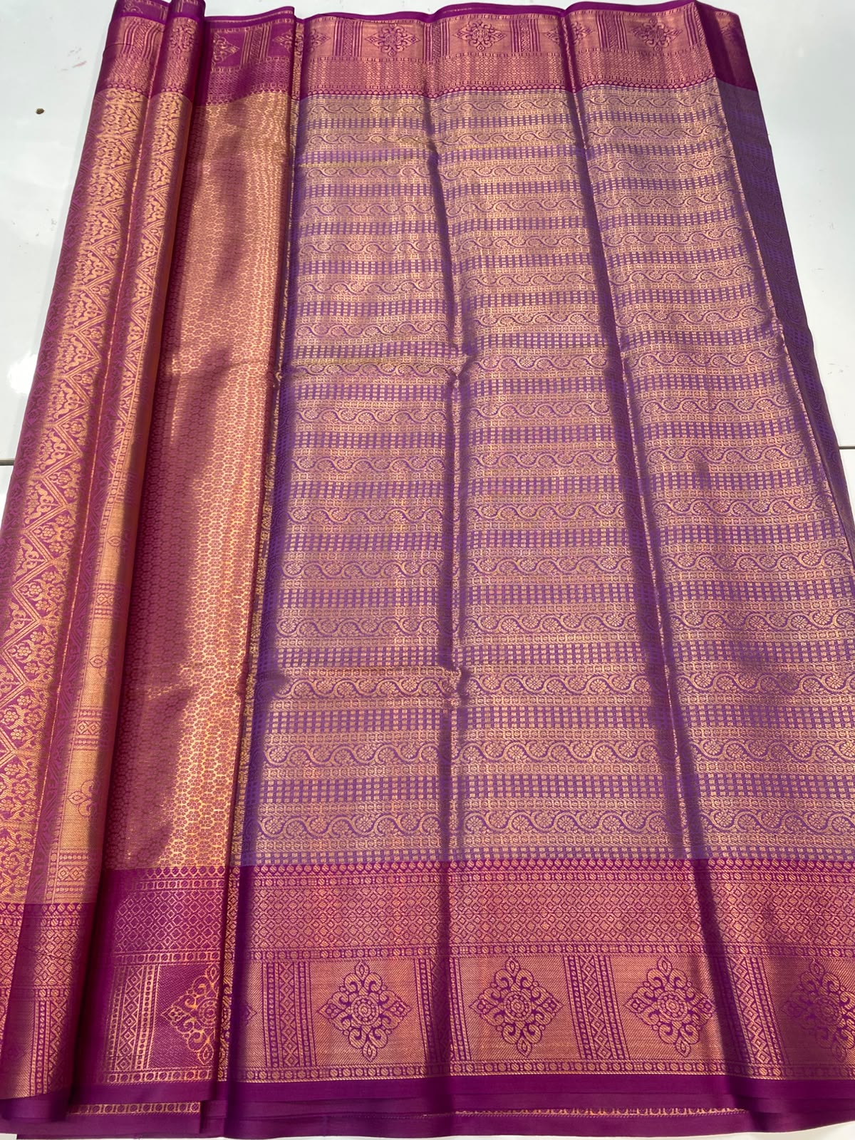 Semi Silk Broket Saree (3403D-R22)