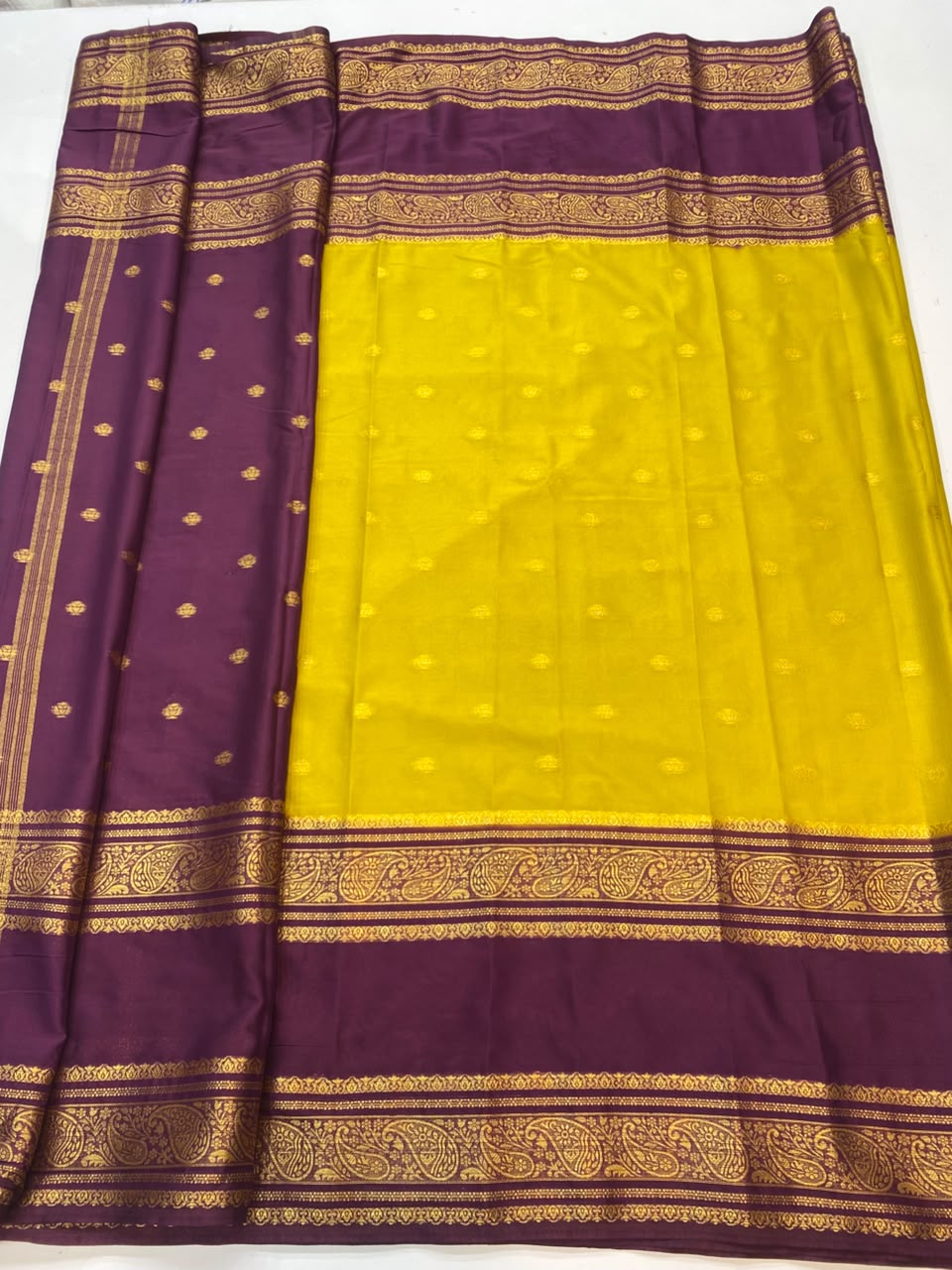 Mysore Crepe Butta Saree(3494B-R7)