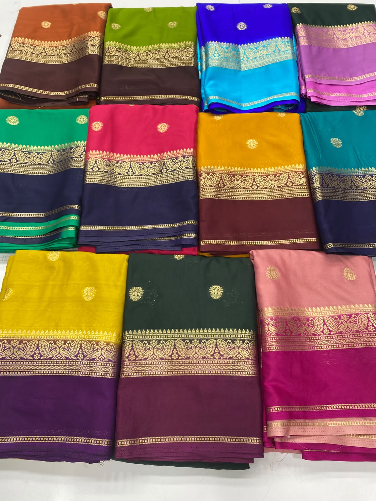 Mysore Crepe Butta Saree(3497-R20)