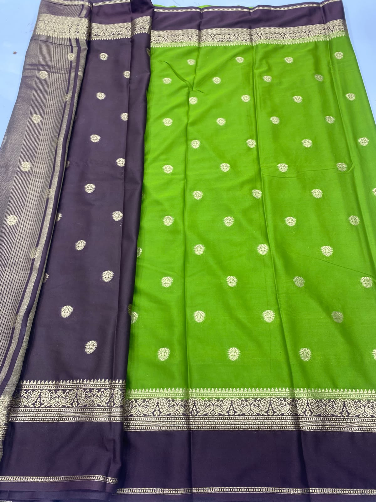 Mysore Crepe Butta Saree(3497-R20)