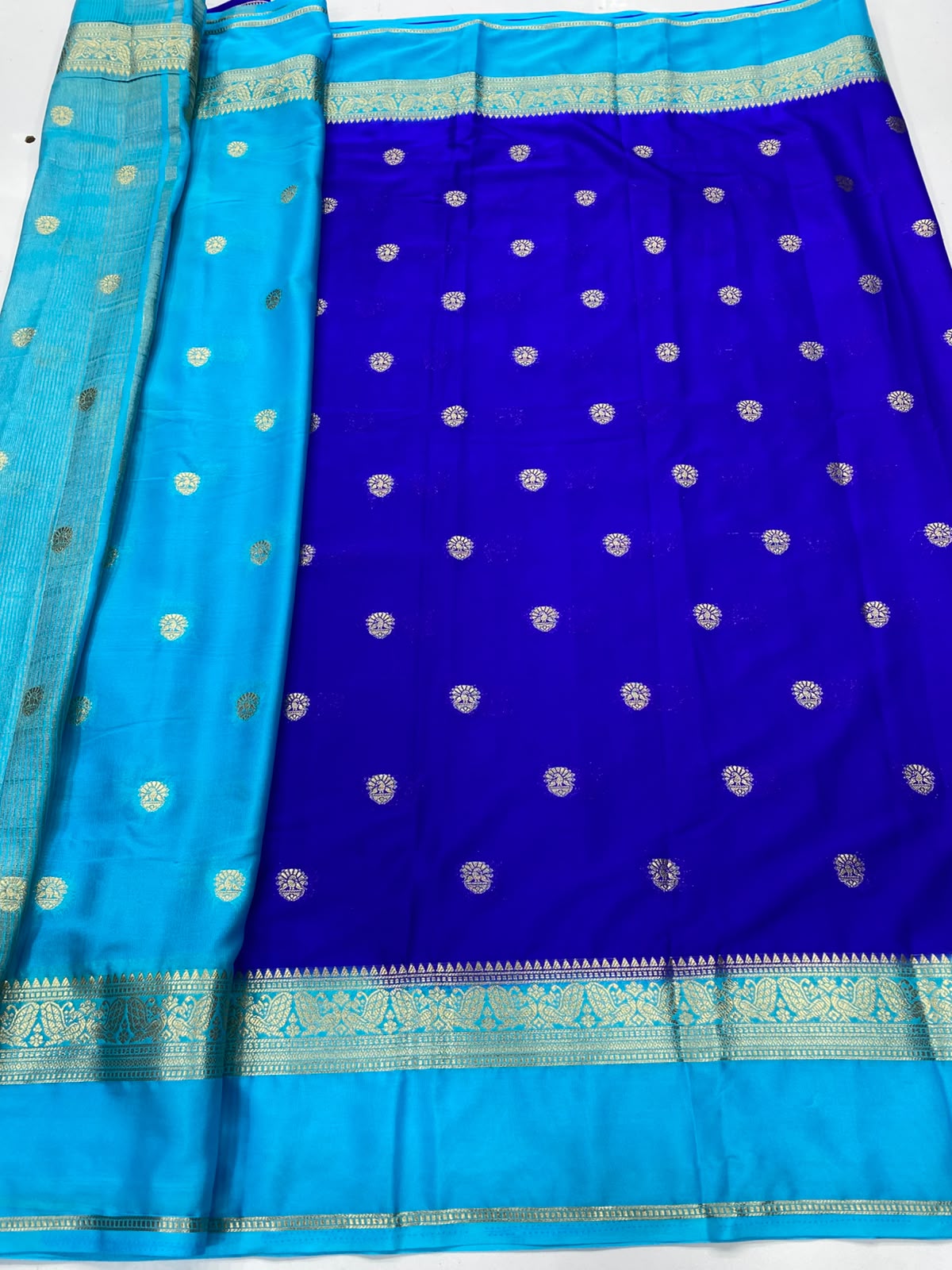 Mysore Crepe Butta Saree(3497-R20)