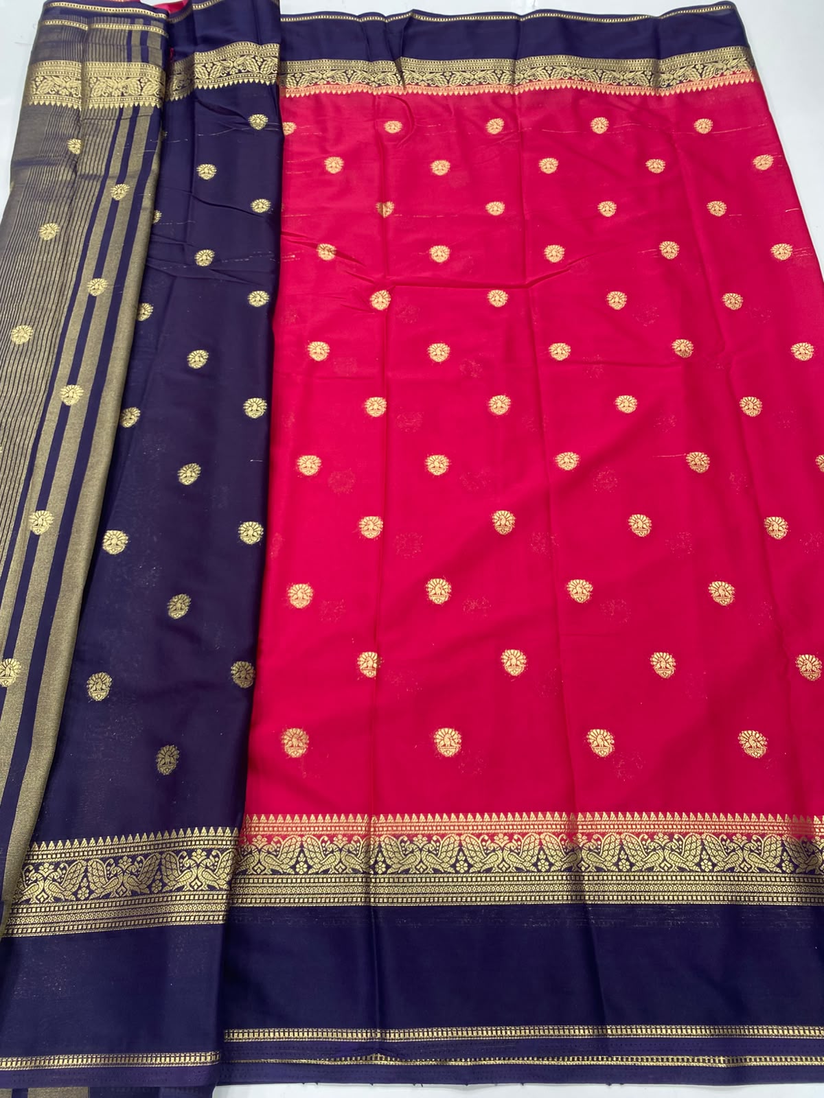 Mysore Crepe Butta Saree(3497-R20)