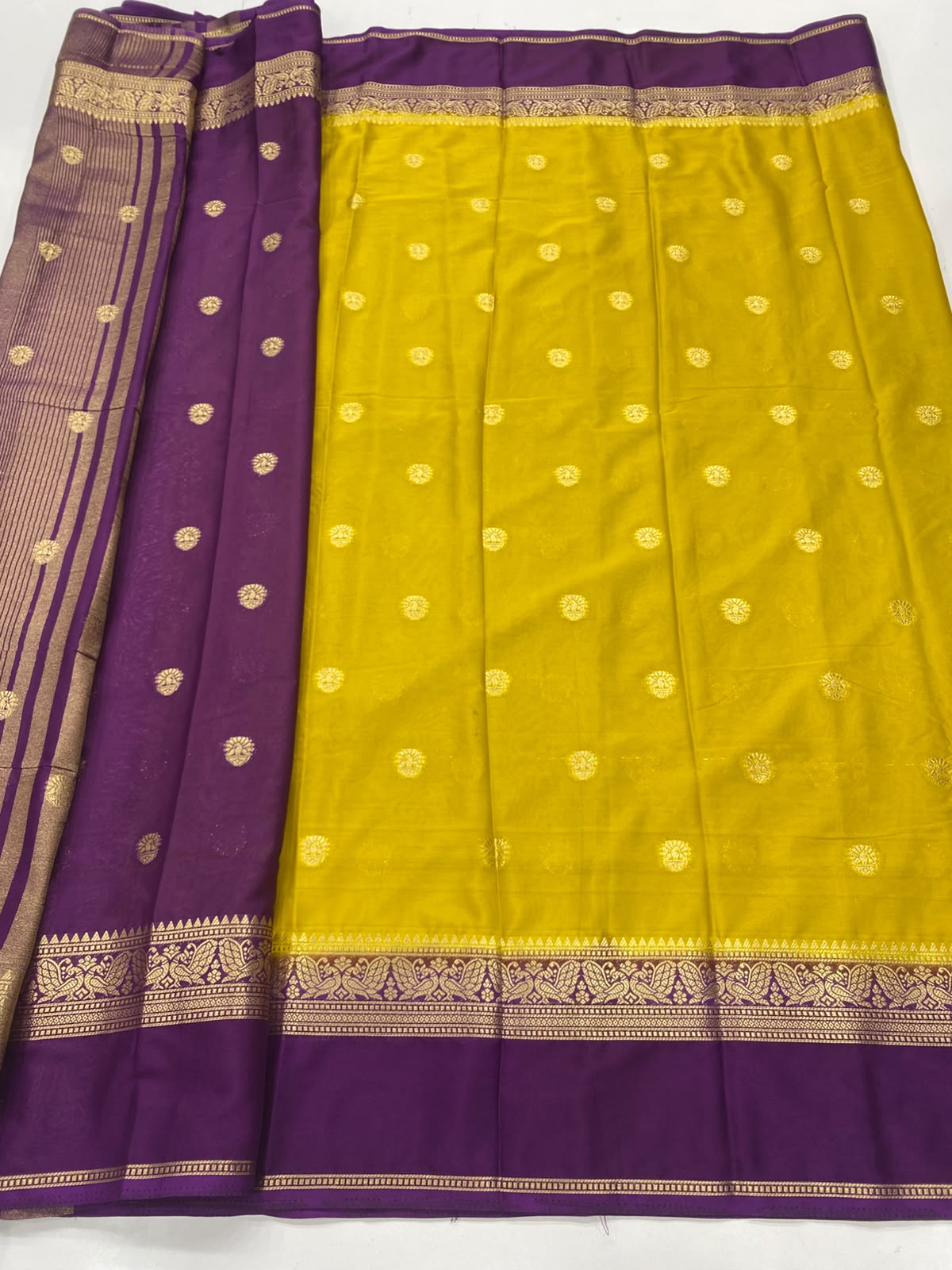 Mysore Crepe Butta Saree(3497-R20)