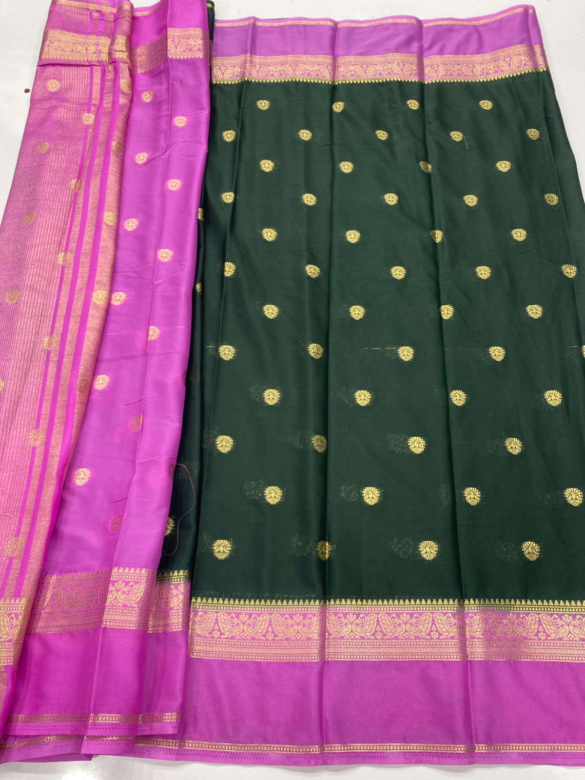 Mysore Crepe Butta Saree(3497-R20)