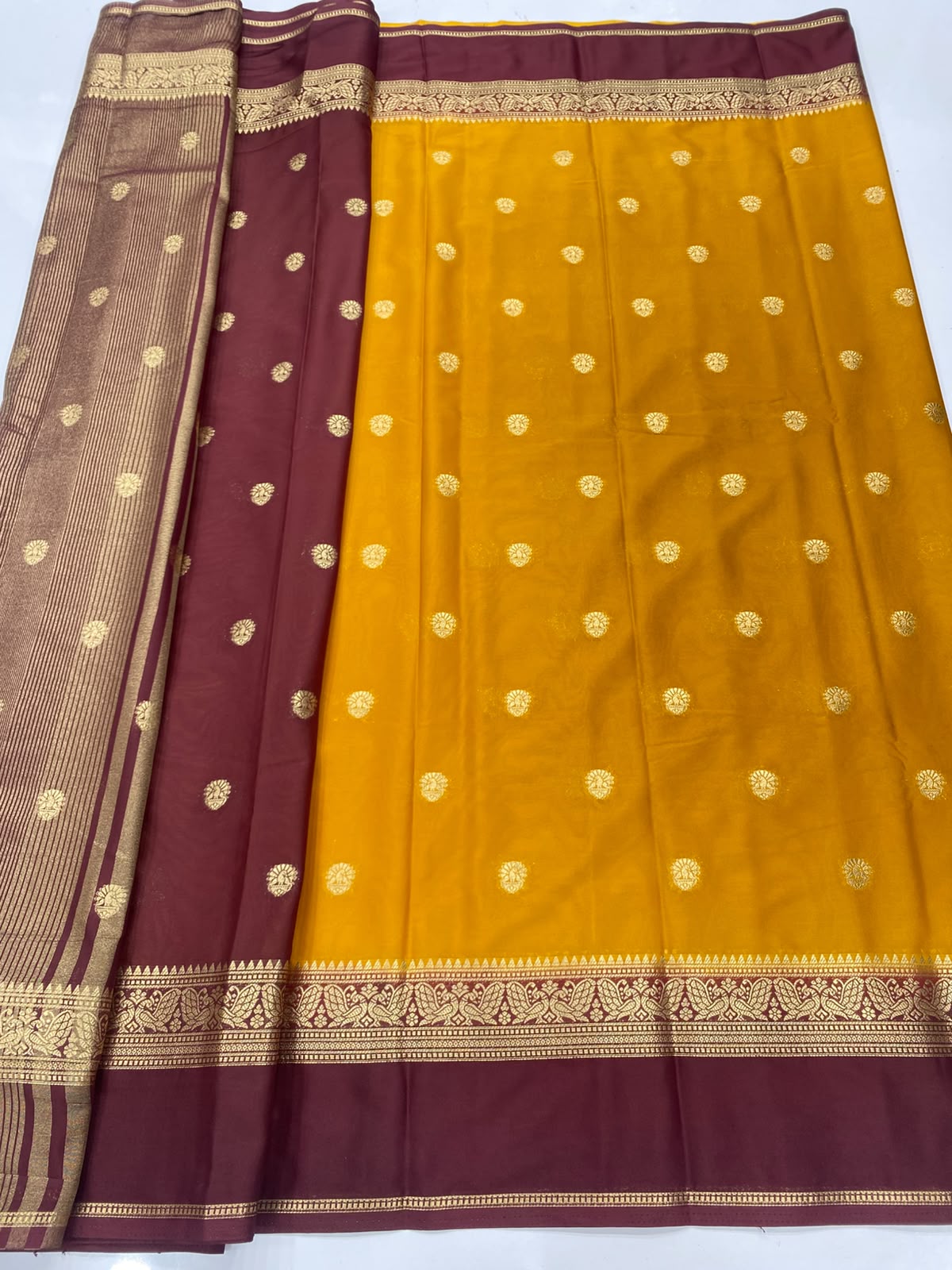 Mysore Crepe Butta Saree(3497-R20)