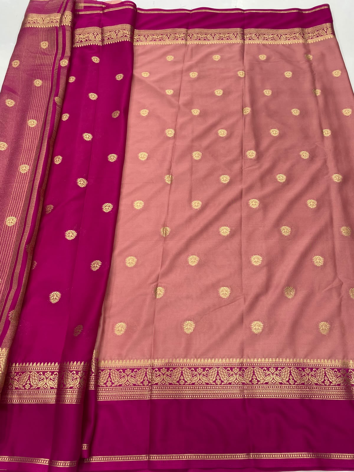 Mysore Crepe Butta Saree(3497-R20)