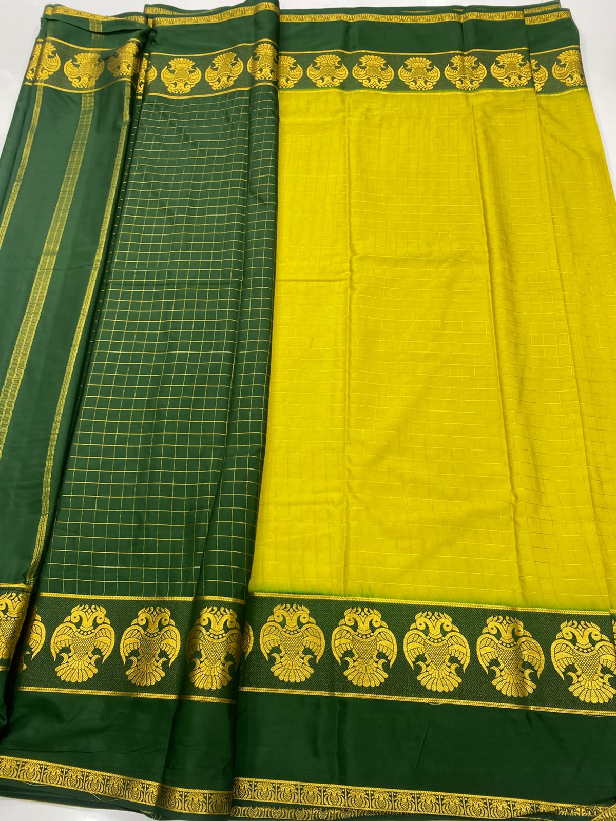 Crepe Checks Butta Saree(3485B-R21)