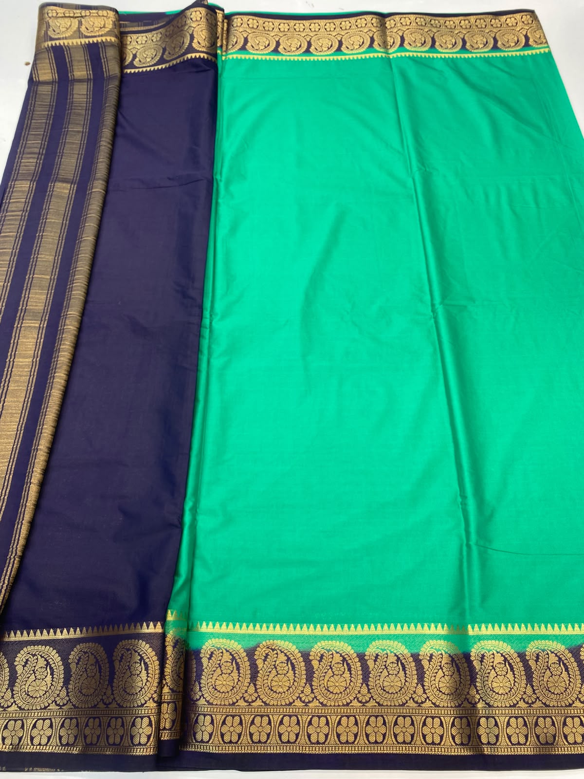 Mysore Crepe Zari Border Saree (3378G-R15)