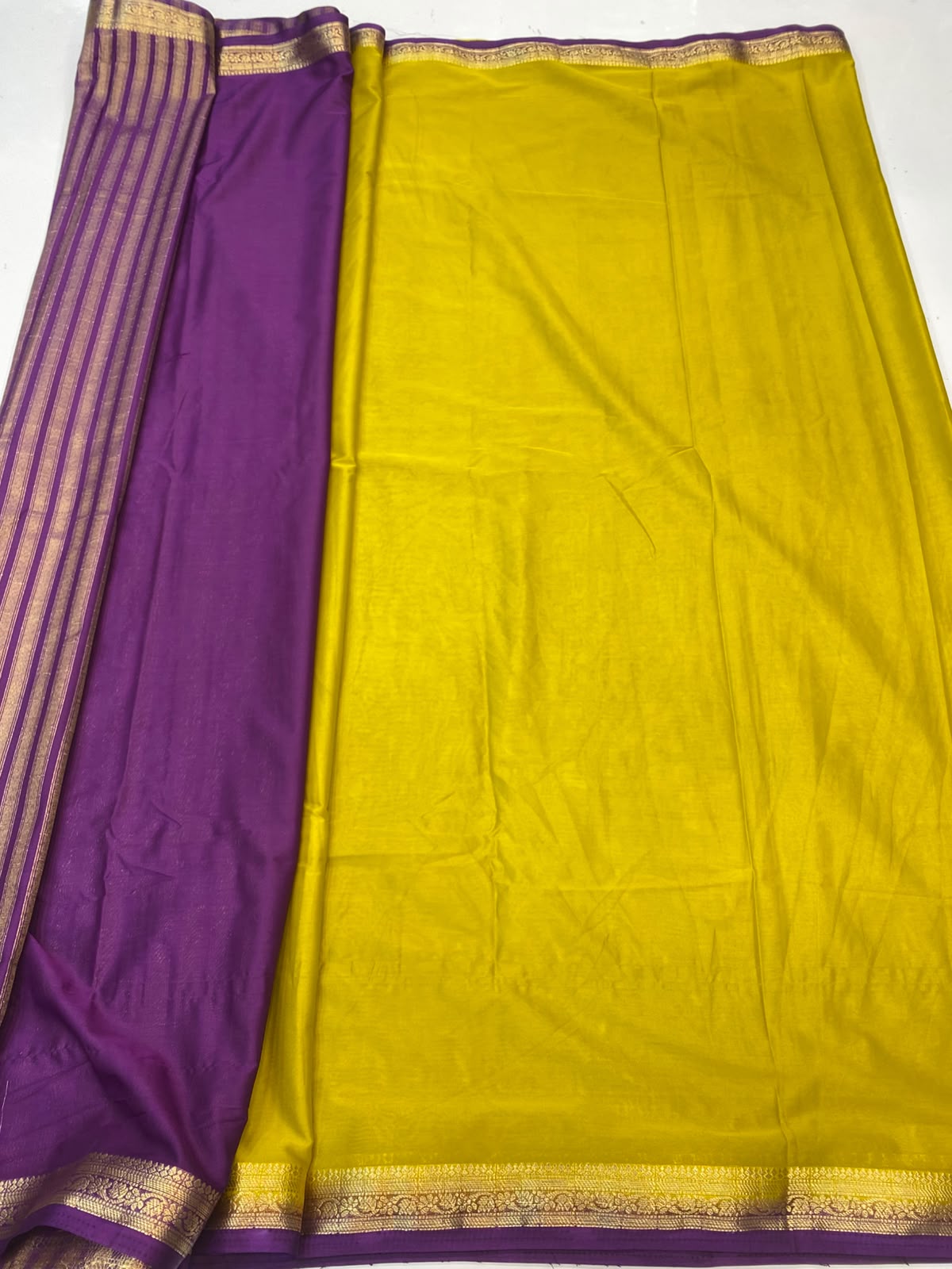 Mysore Crepe Self Saree(3496-R24)