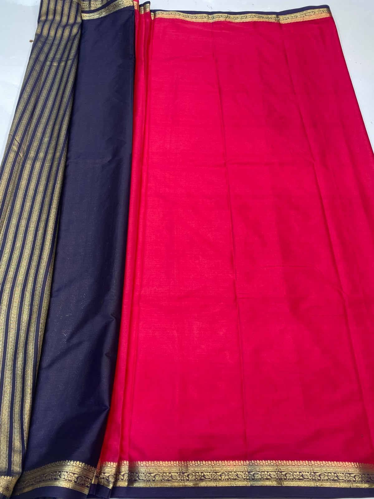 Mysore Crepe Self Saree(3496-R24)