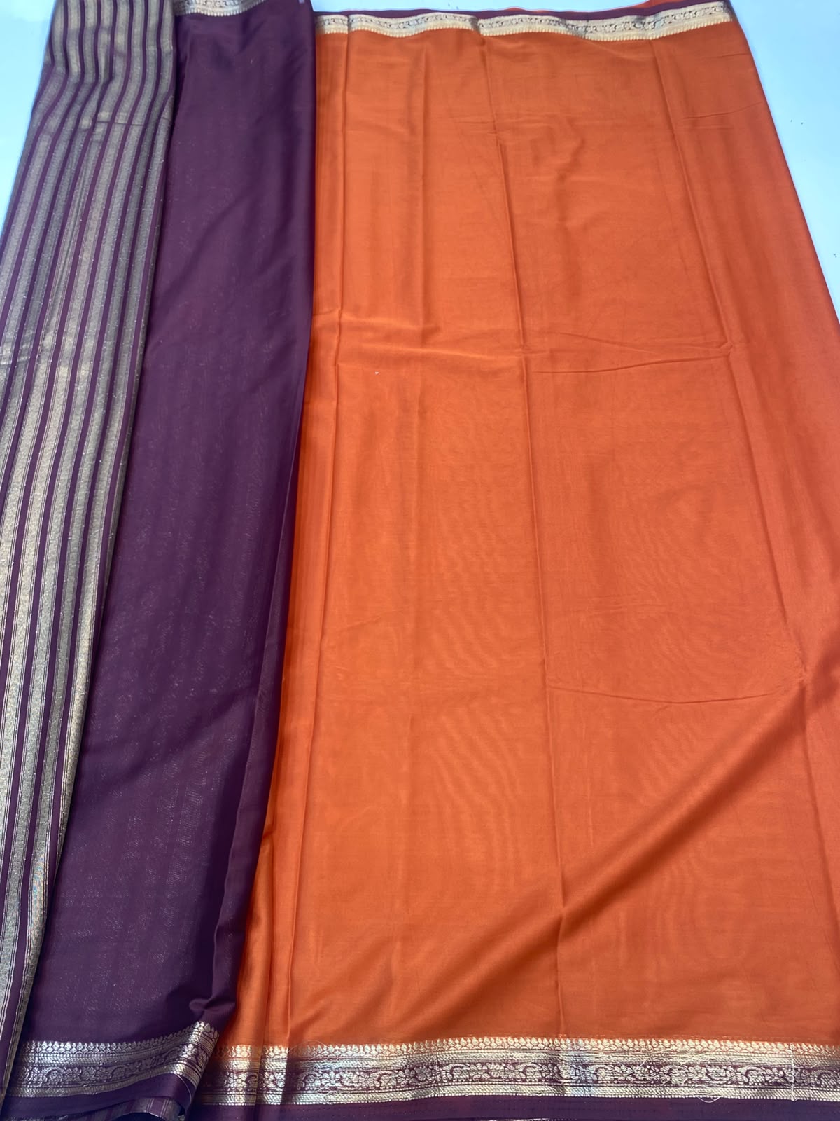 Mysore Crepe Self Saree(3496-R24)