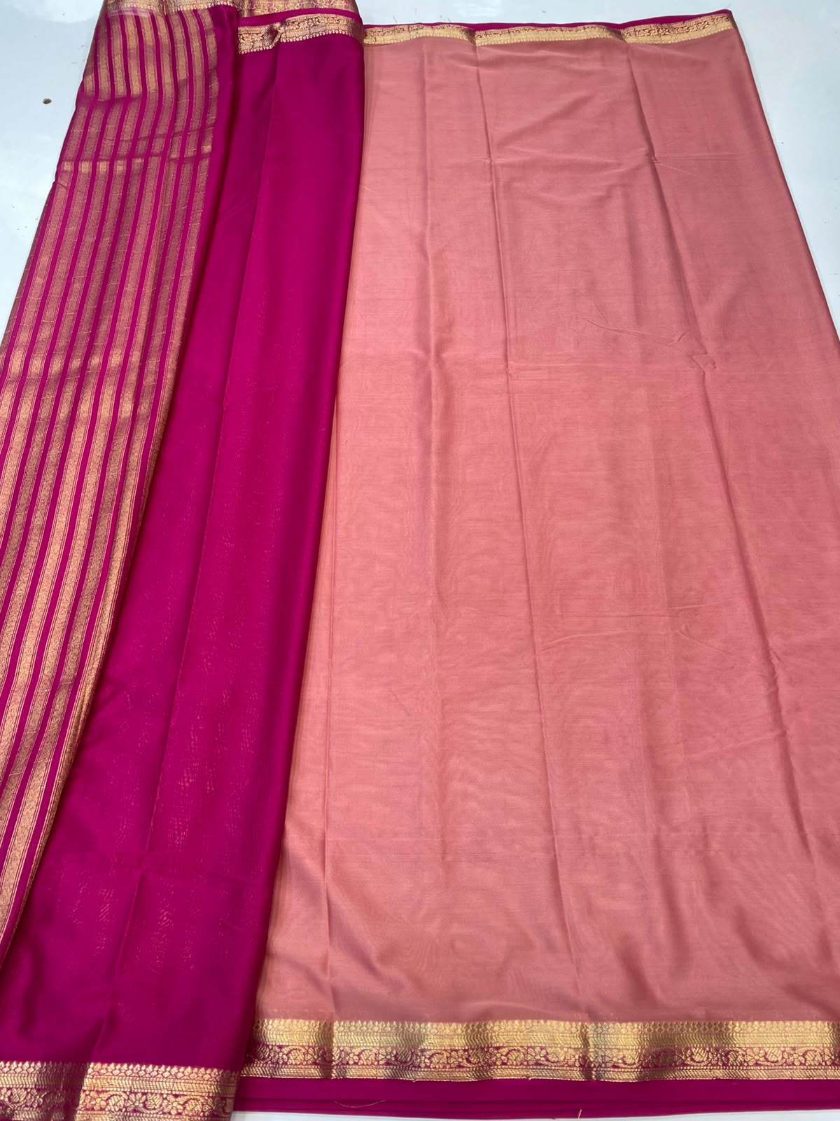 Mysore Crepe Self Saree(3496-R24)