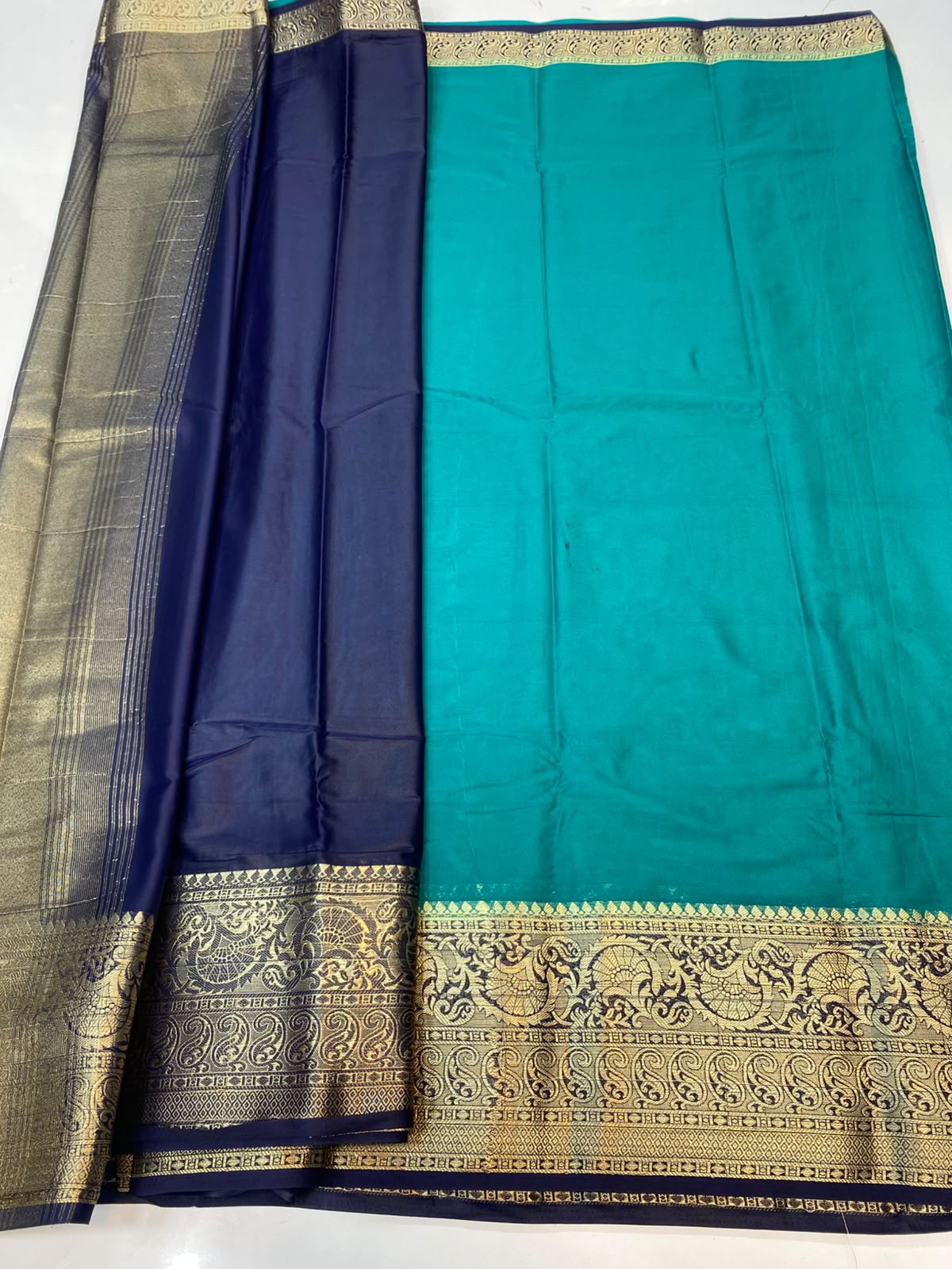 Mysore Crepe Self Saree(3496A-R19)