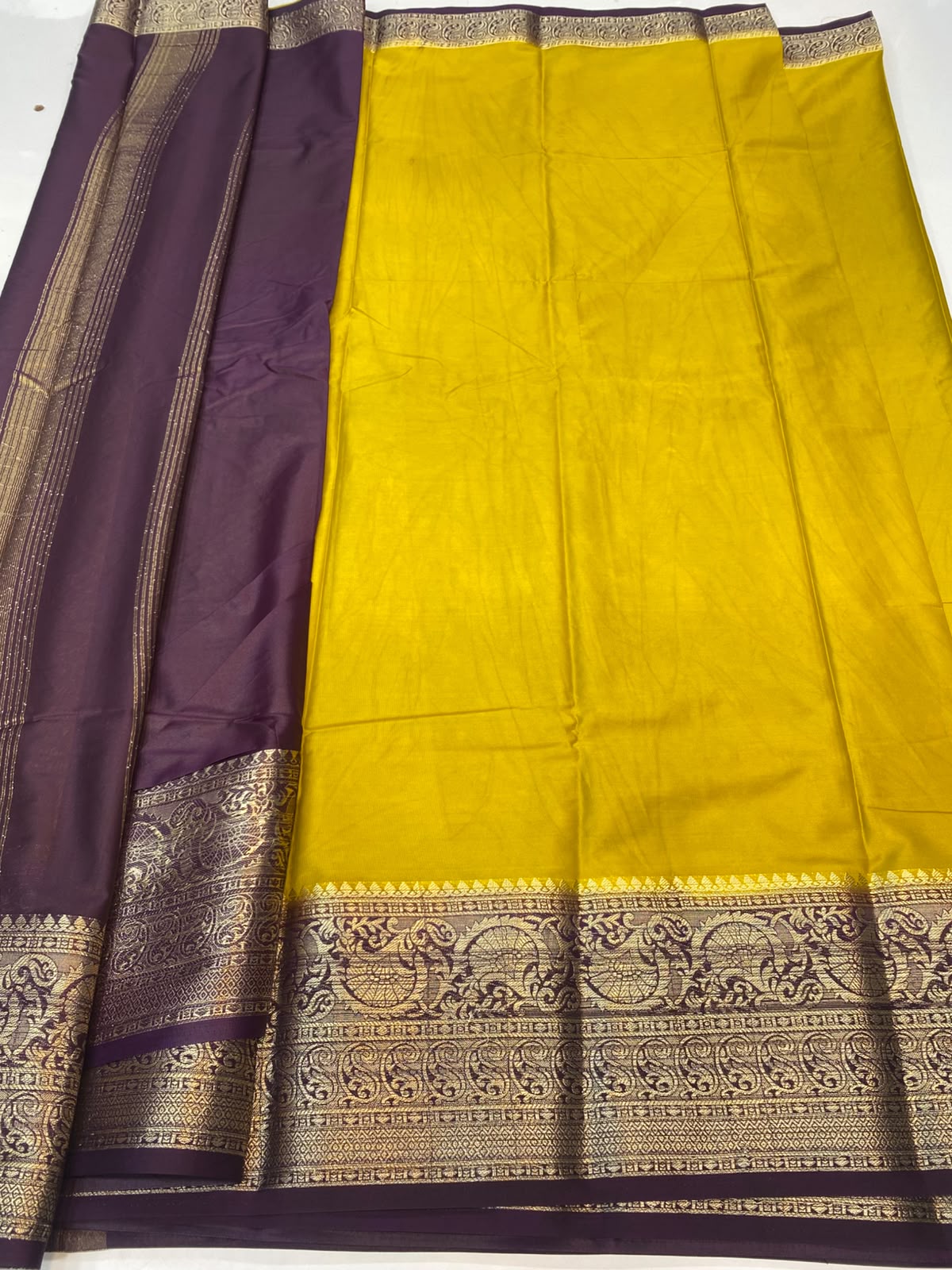 Mysore Crepe Self Saree(3496A-R19)