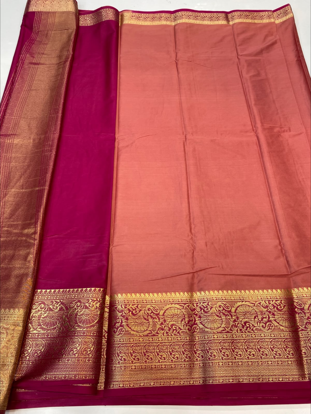 Mysore Crepe Self Saree(3496A-R19)