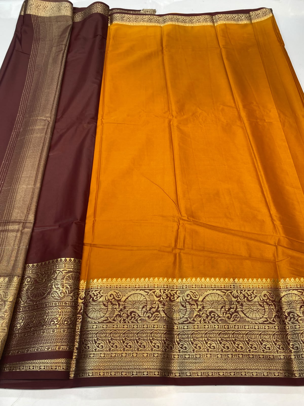 Mysore Crepe Self Saree(3496A-R19)
