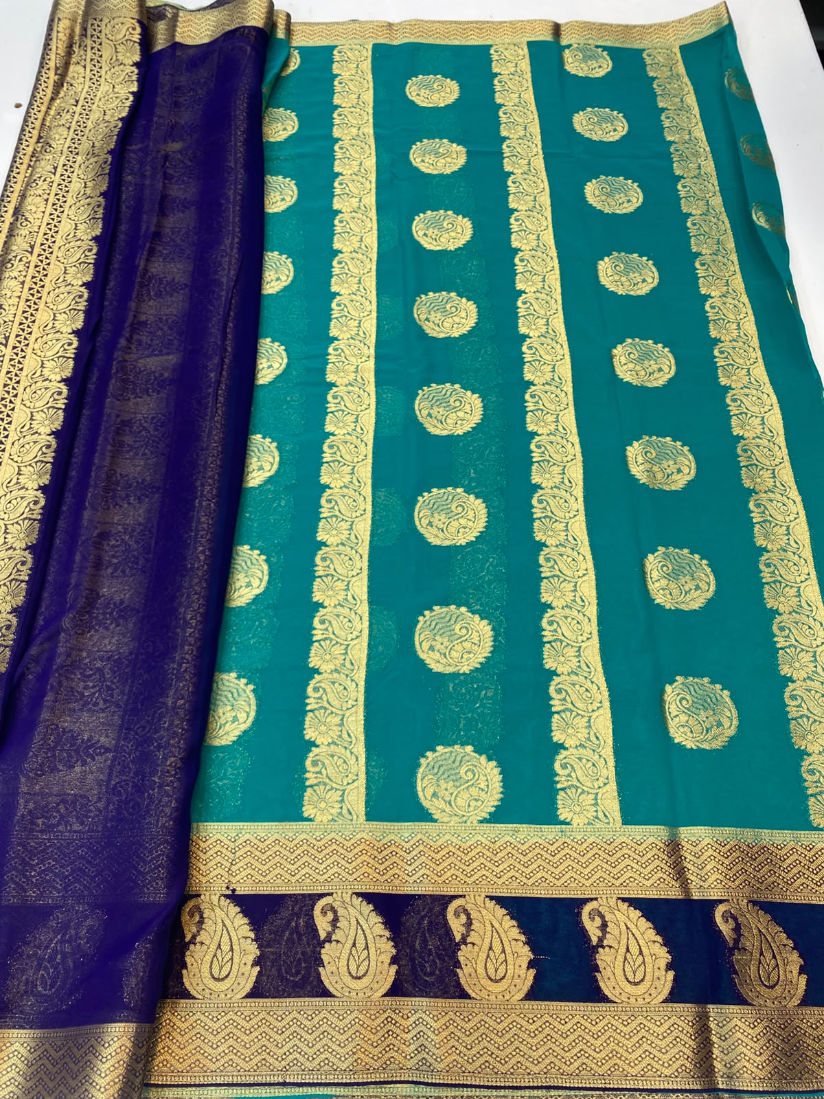 Khaddi Georgette Saree(3493A-R24)