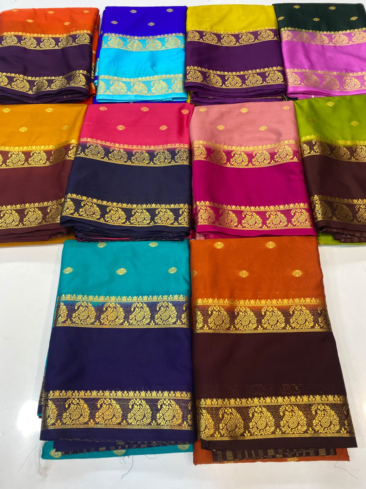 Mysore Crepe Butta Saree(3495-R26)