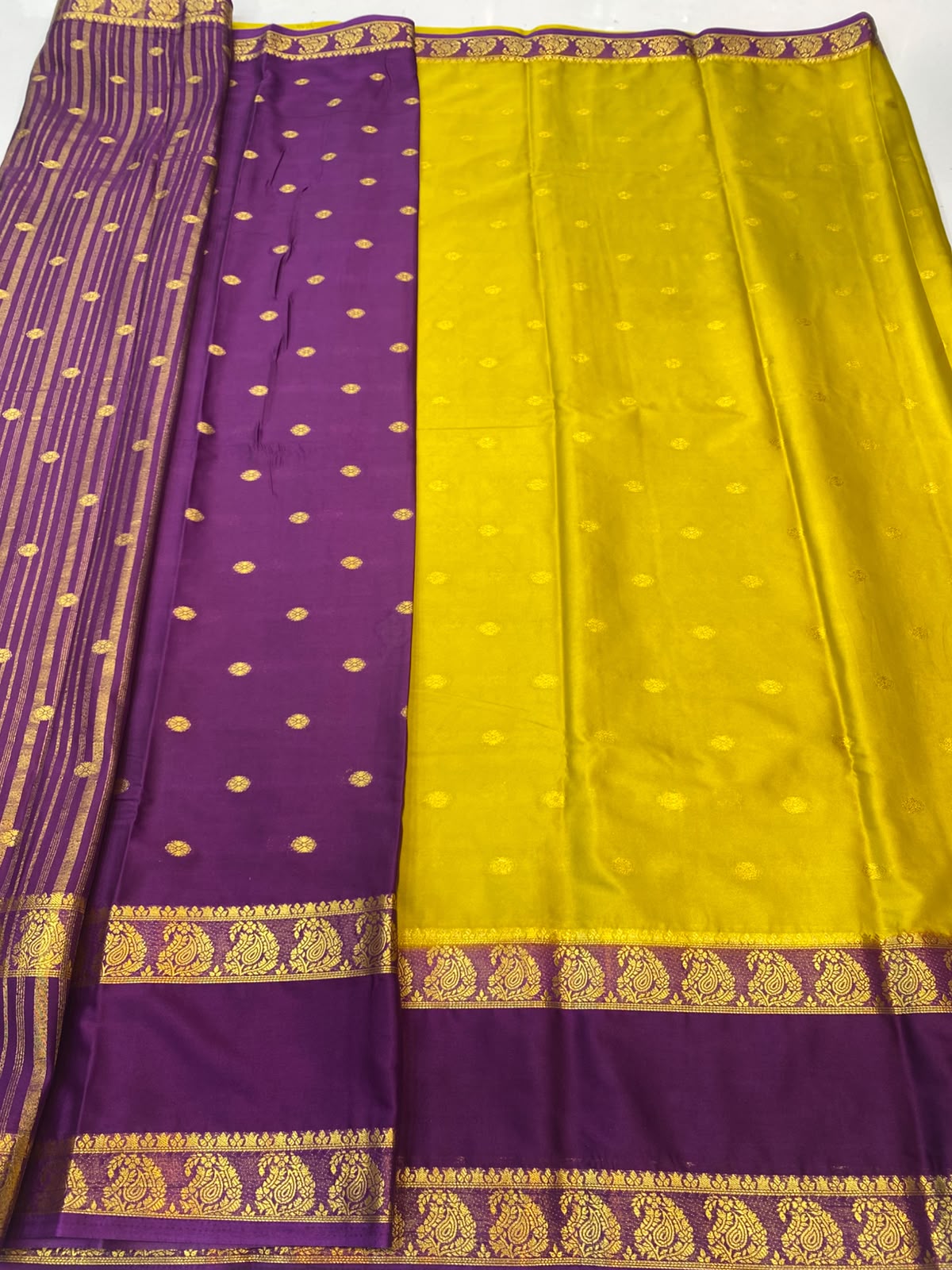 Mysore Crepe Butta Saree(3495-R26)