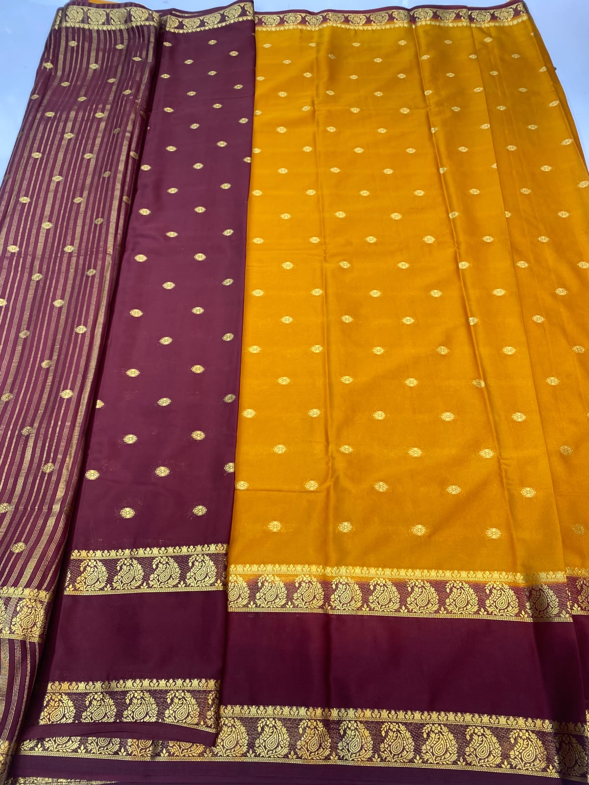 Mysore Crepe Butta Saree(3495-R26)