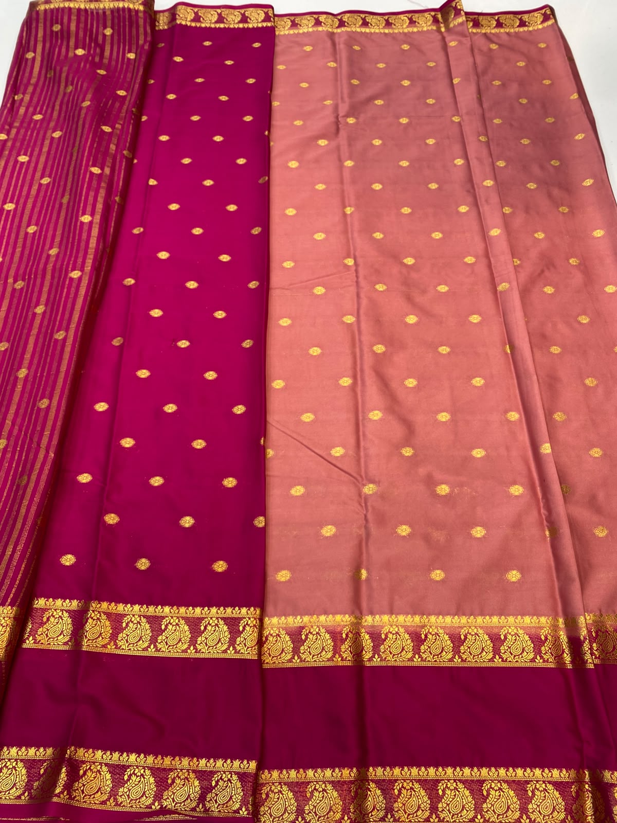 Mysore Crepe Butta Saree(3495-R26)