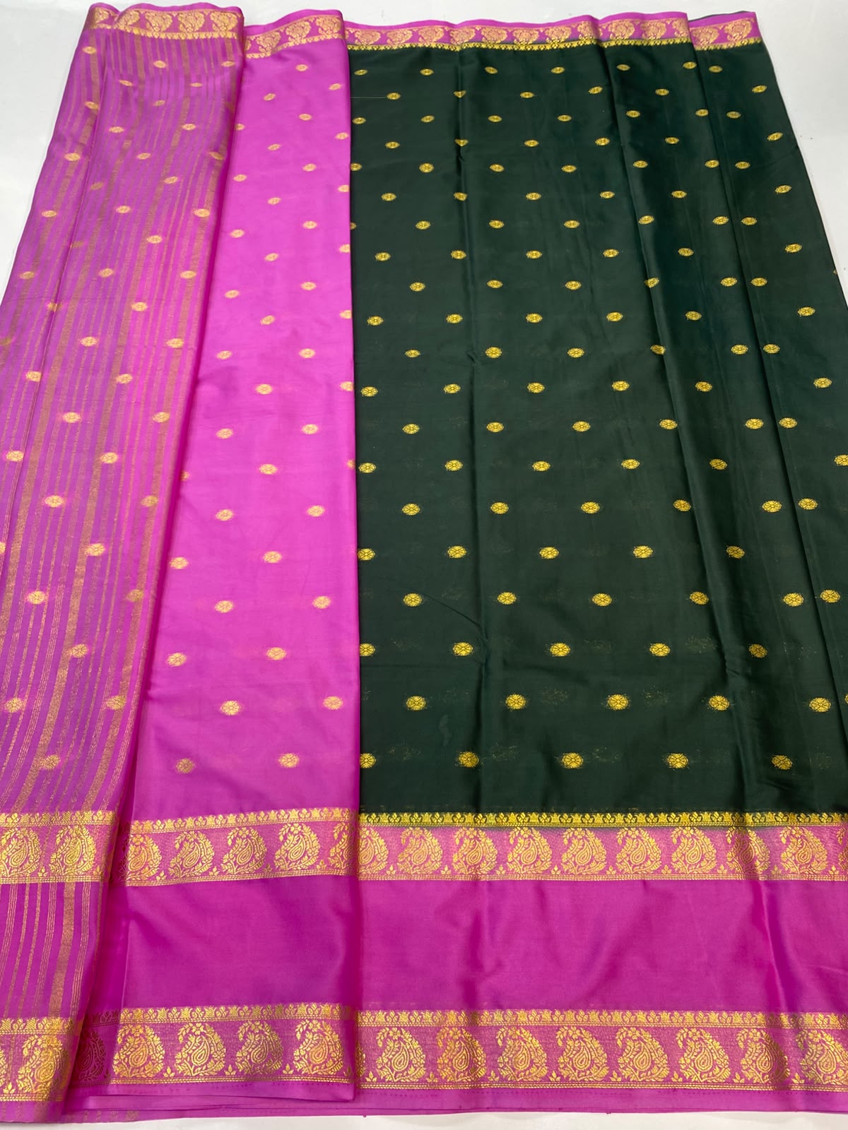 Mysore Crepe Butta Saree(3495-R26)