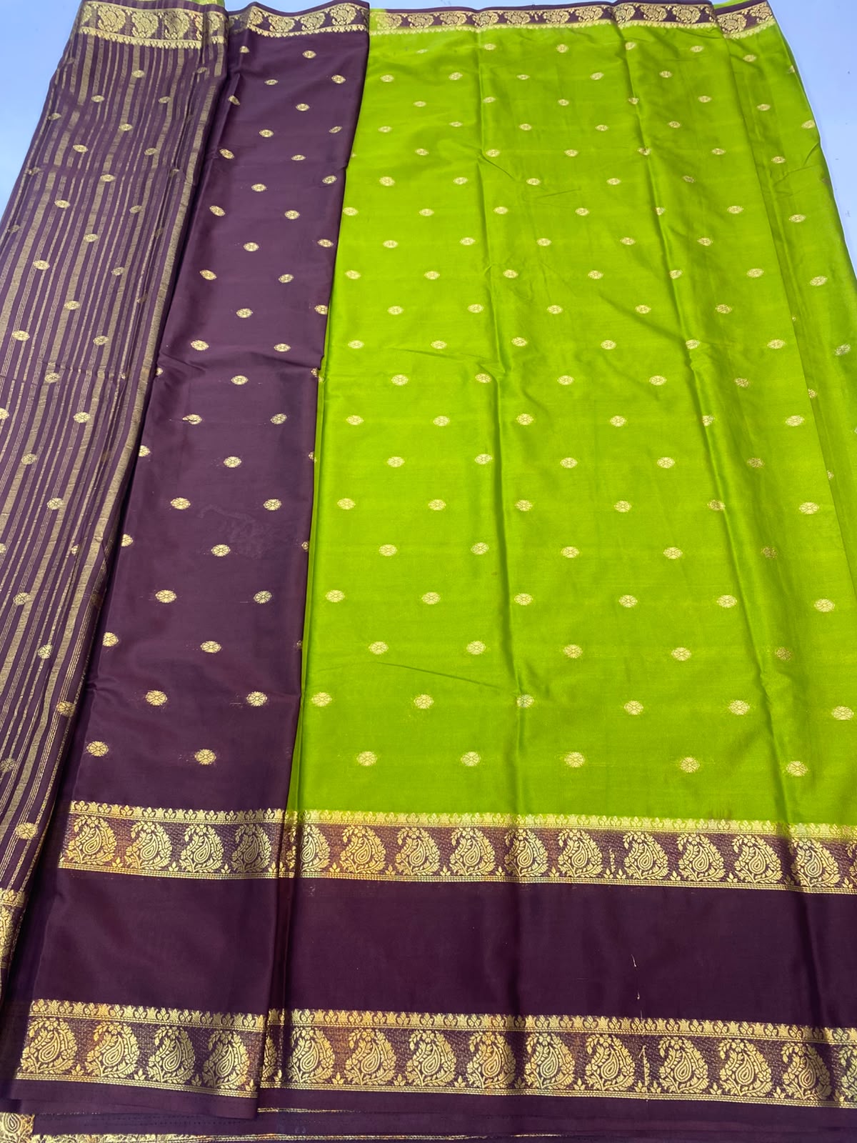 Mysore Crepe Butta Saree(3495-R26)