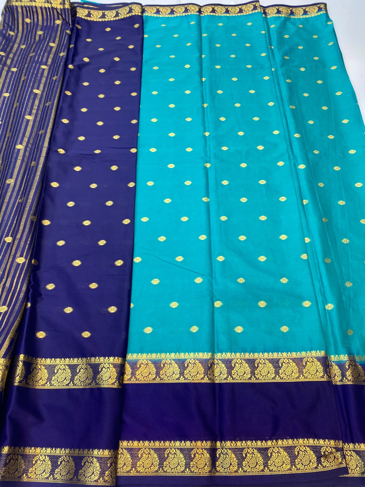 Mysore Crepe Butta Saree(3495-R26)