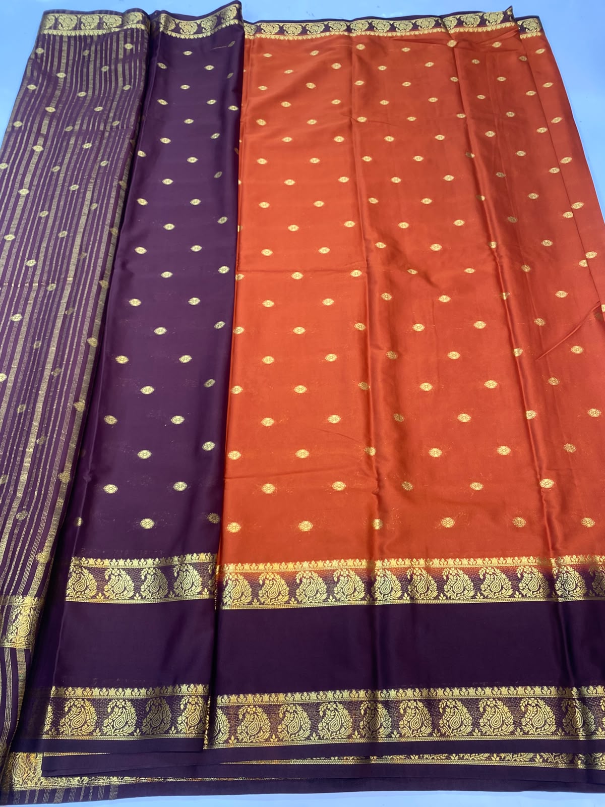 Mysore Crepe Butta Saree(3495-R26)