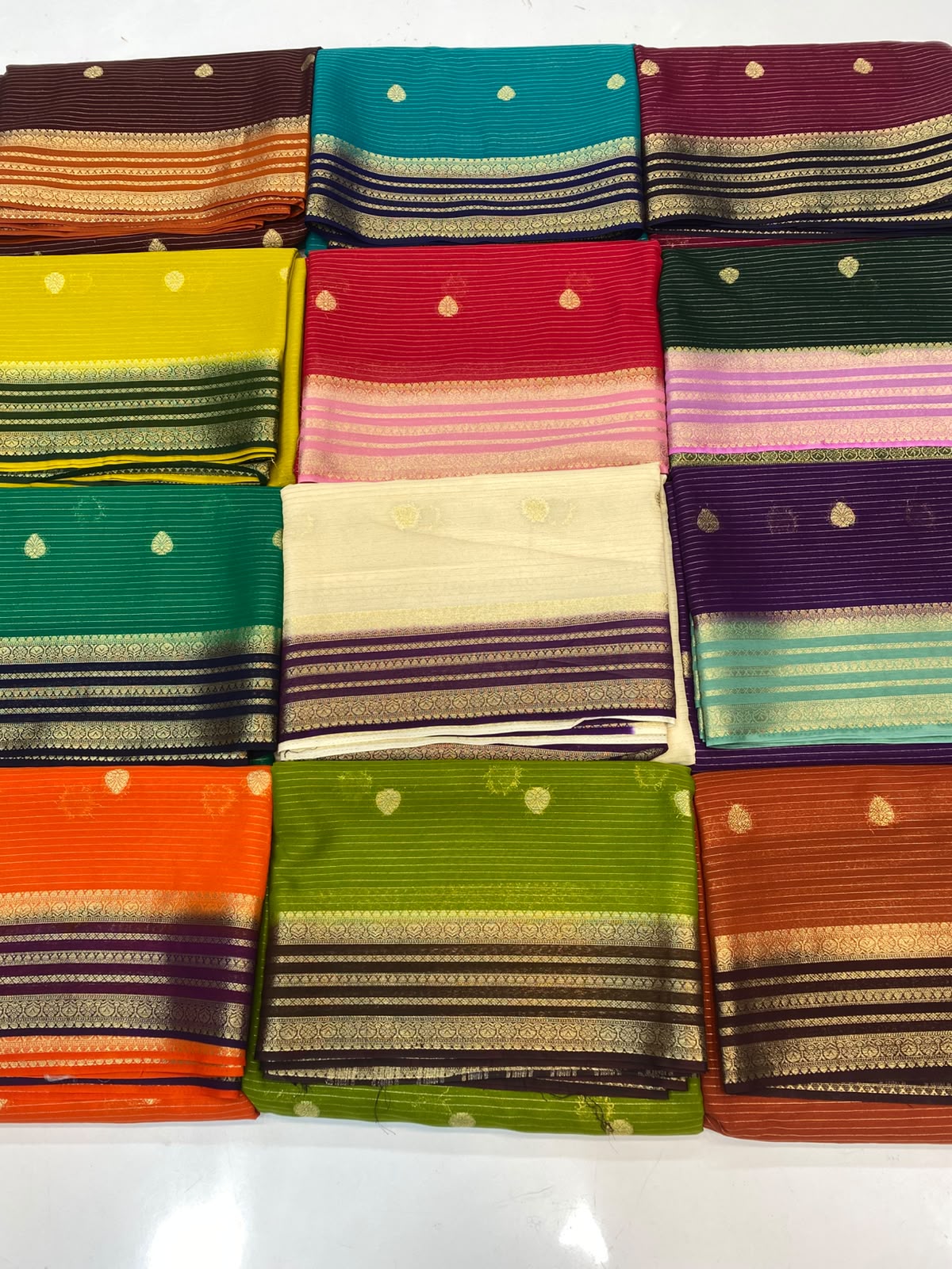 Mysore Crepe Butta Saree(3488-R6)