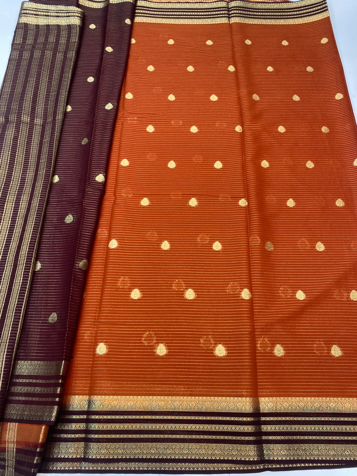 Mysore Crepe Butta Saree(3488-R6)