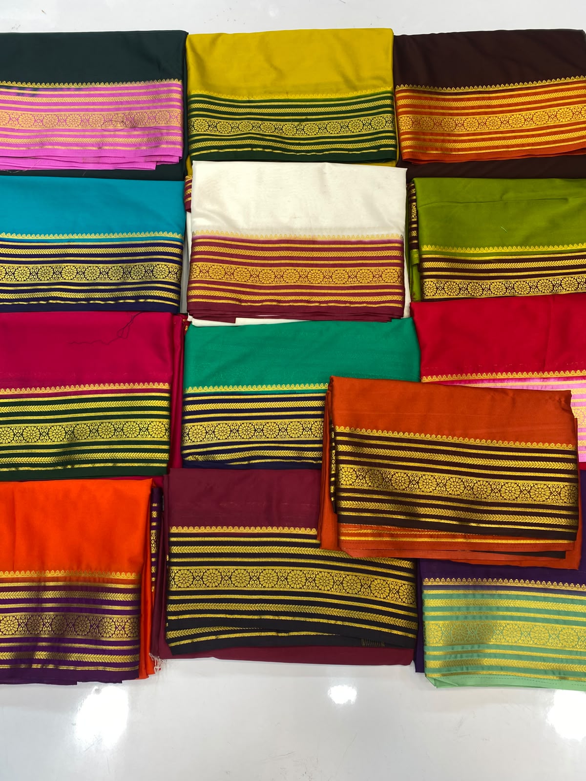 Mysore Crepe Zari Border Saree(3465-R27)
