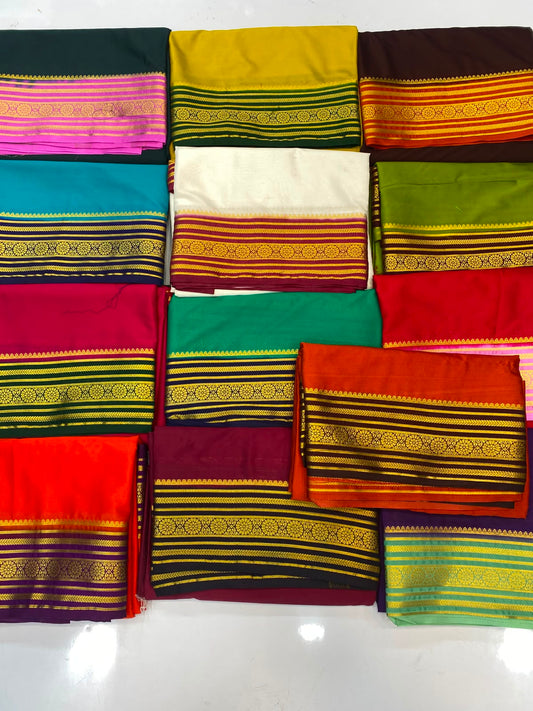 Mysore Crepe Zari Border Saree(3465-R27)