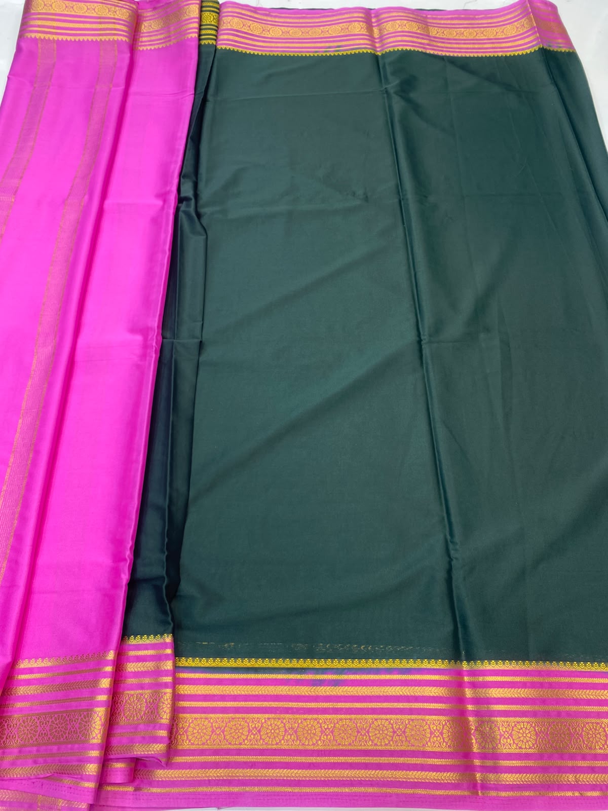 Mysore Crepe Zari Border Saree(3465-R27)