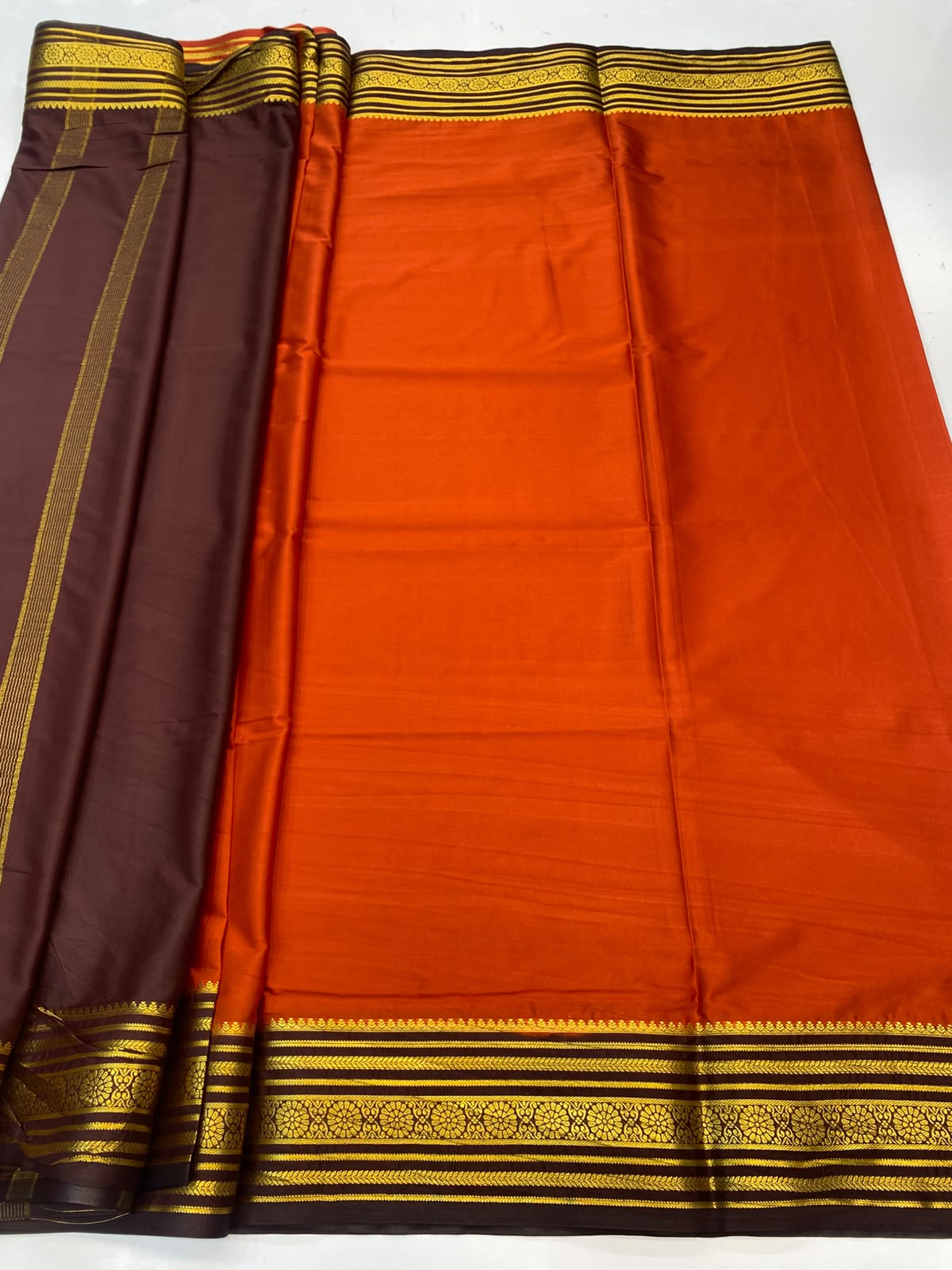 Mysore Crepe Zari Border Saree(3465-R27)