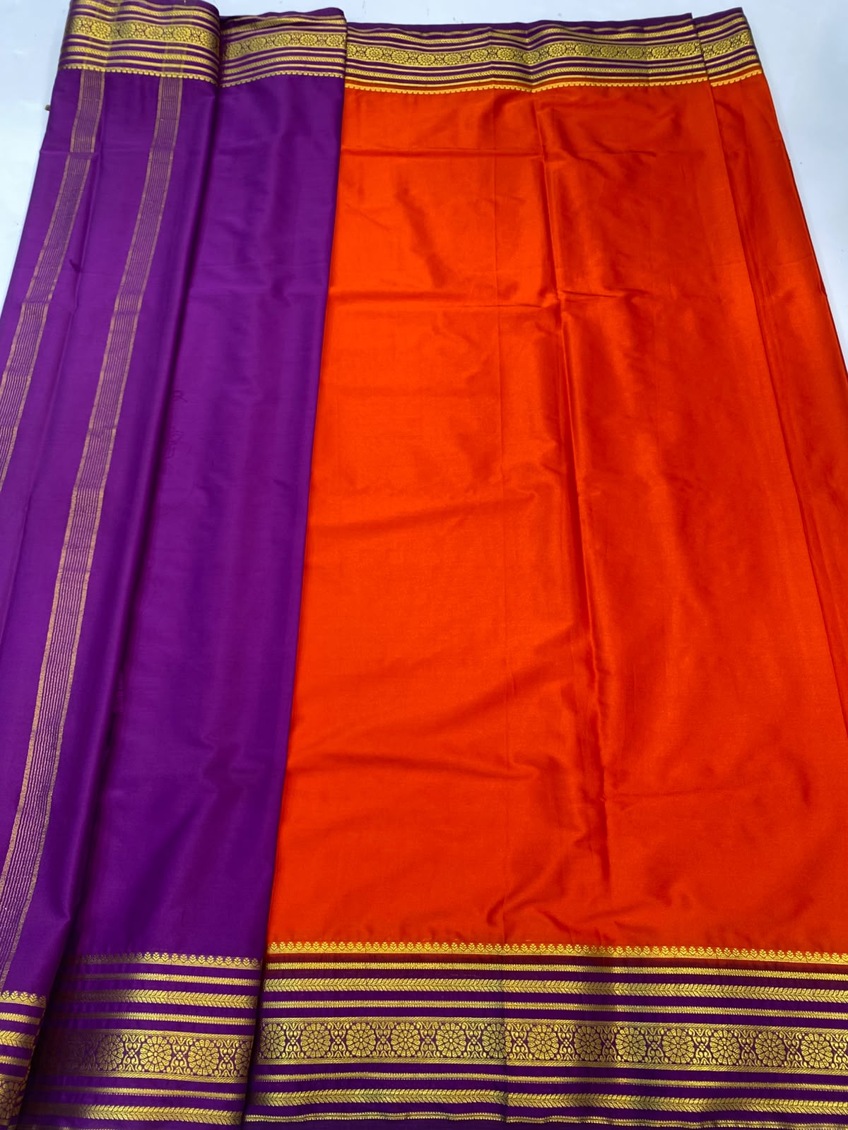 Mysore Crepe Zari Border Saree(3465-R27)