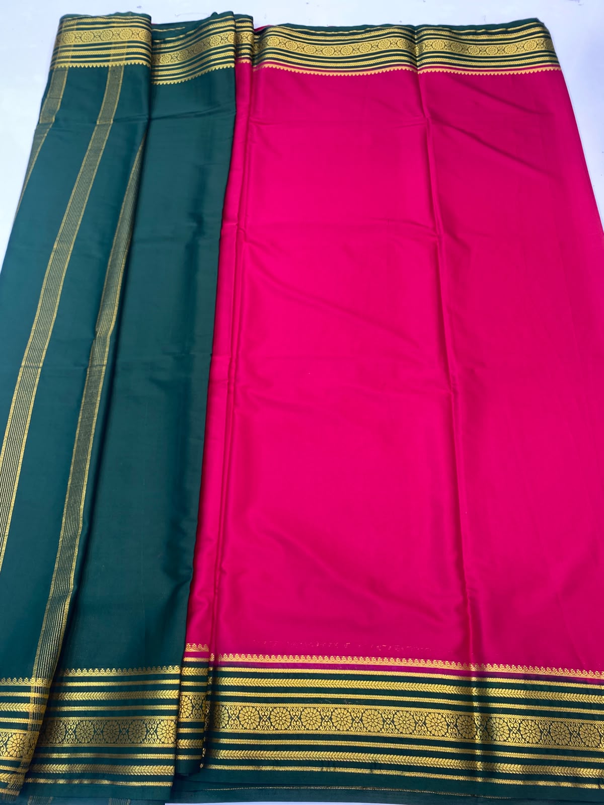 Mysore Crepe Zari Border Saree(3465-R27)