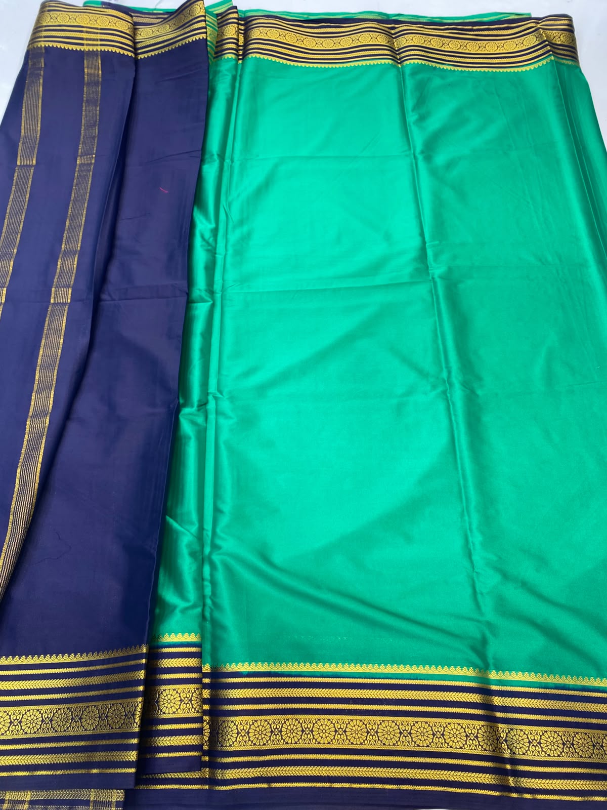 Mysore Crepe Zari Border Saree(3465-R27)
