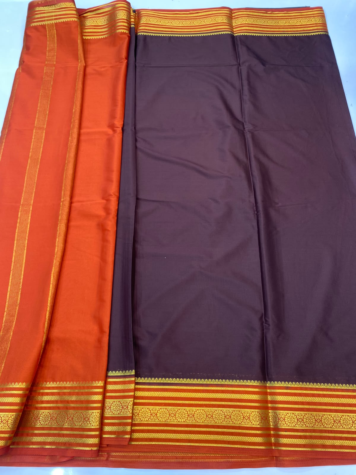 Mysore Crepe Zari Border Saree(3465-R27)