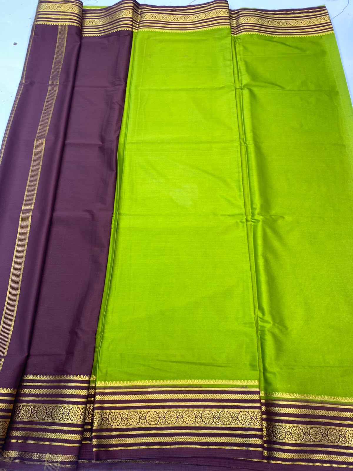 Mysore Crepe Zari Border Saree(3465-R27)