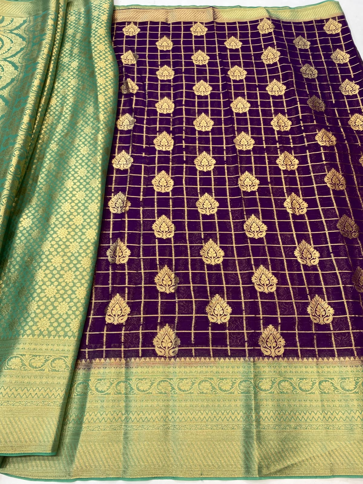 Khaddi Georgette Saree(3493B-R22)