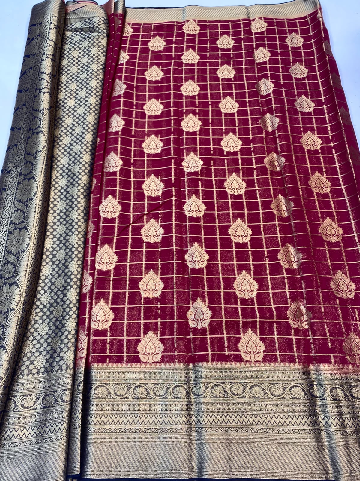 Khaddi Georgette Saree(3493B-R22)