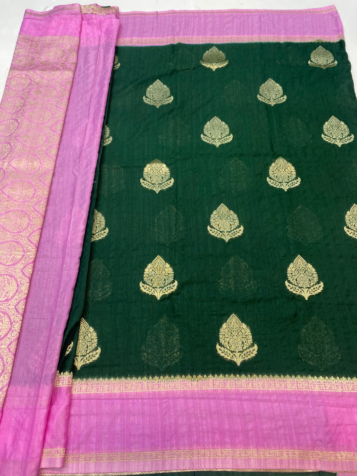 Matka Silk Georgette Saree(3492-R21)
