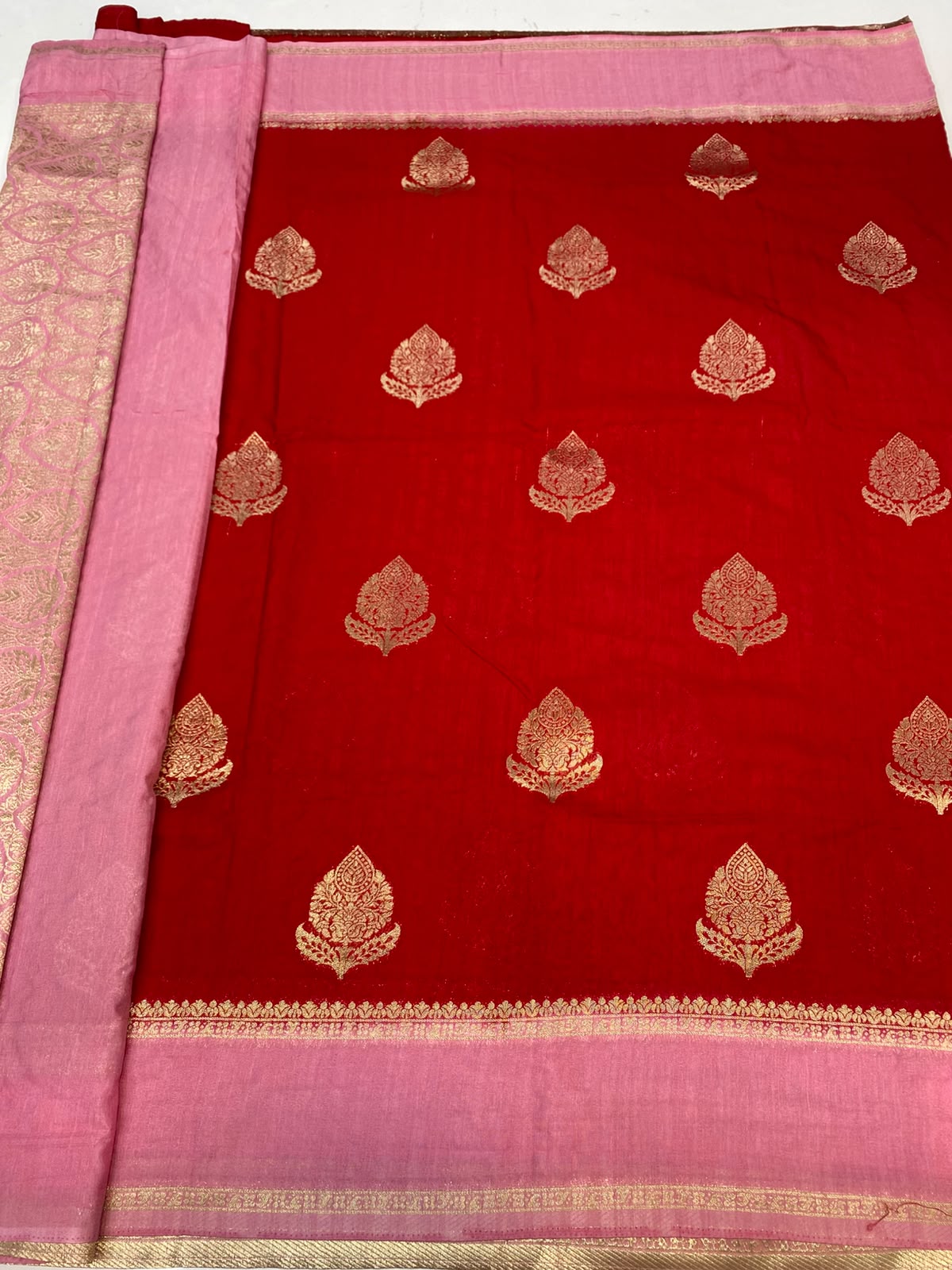 Matka Silk Georgette Saree(3492-R21)