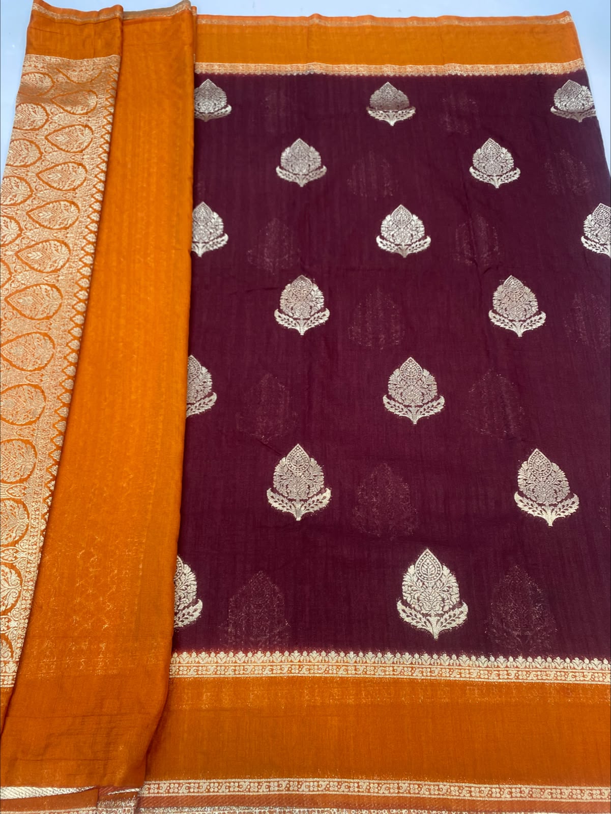 Matka Silk Georgette Saree(3492-R21)