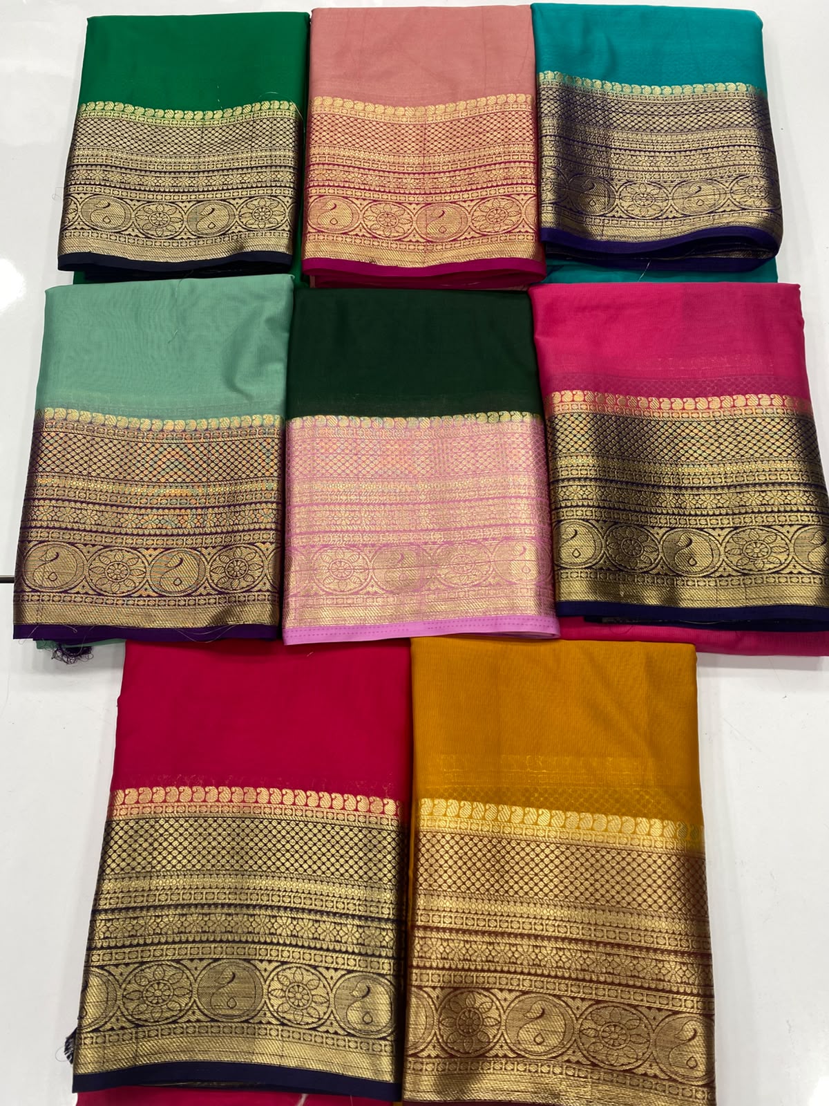 Mysore Crepe Self Saree(3496B-R10)