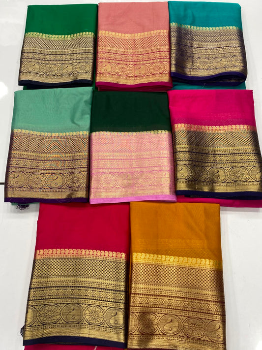 Mysore Crepe Self Saree(3496B-R10)