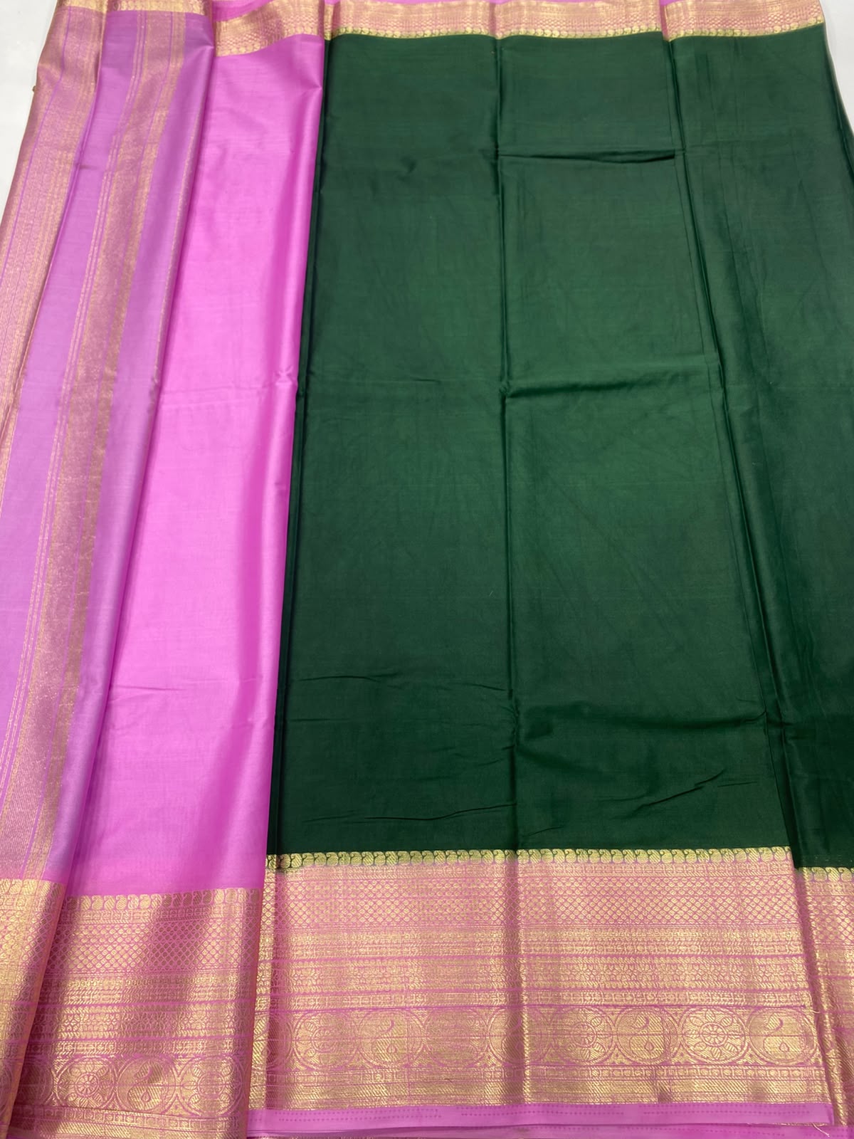 Mysore Crepe Self Saree(3496B-R10)